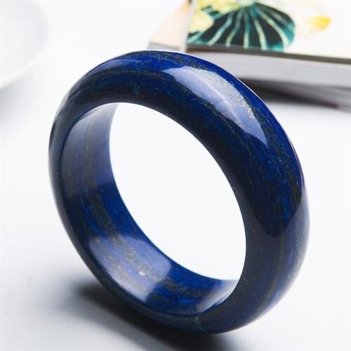 Fashion Jewelry Bracelet Bangles For Women Mothers Gift Natural Stone Blue Lapis Lazuli Bangle Inner Diameter 61mm