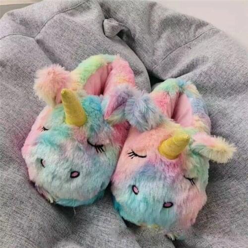 Winter Ladies Cartoon Animal Slippers Cute Plush Cotton Shoes Womens Indoor Home Slides Bread Fat Sneakers Female Flip Flops