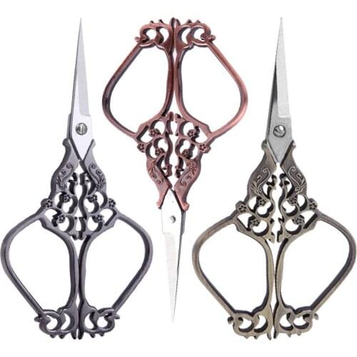 LMDZ 1pcs Vintage Scissor Cross Stitch Scissors Sewing Scissors Handicraft Embroidery Fabric European Retro Classic Sewing Tool