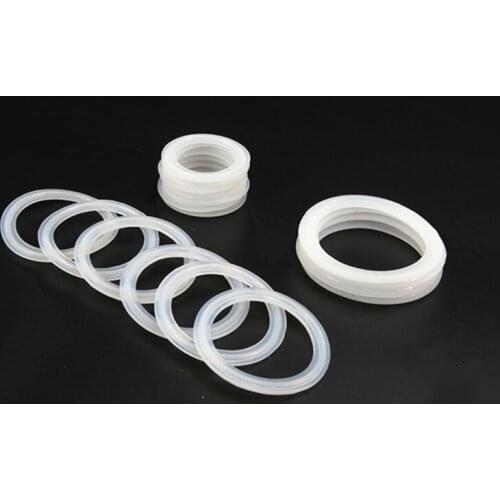 20pcs Sanitary Tri Clamp Silicone Gasket I / D 45*64mm O/D Type Ferrule Flange Sealing Gasket Ring Washer