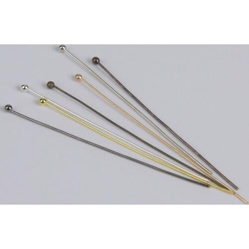 200Pcs/Lot 16-50mm Ball Eye Head Pin Needles Diy Handmade Jewelry Accessories Earrings Bead Headpins For Jewelry Making Supplies