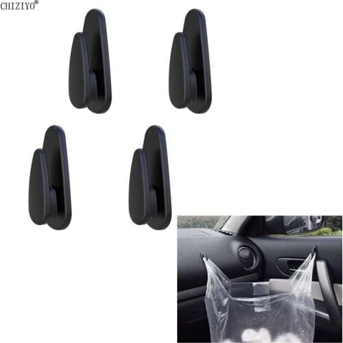 4Pcs/Set Car Car Center Console Dashboard Self Adhesive Hook Hanger For Key Bag Purse Organizer Groceries Holder CHIZIYO