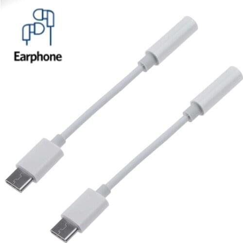 Type C 3.5 Jack Earphone Audio Aux Cable For Xiaomi Huawei USB To 3.5mm Headphones Adapter For Type C Smartphones Without 3.5mm