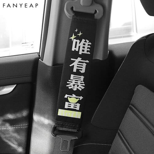 Car Seat Belt Shoulde Cover Black Auto Seat Belt Covers Protector Safety Belt Padding Strap Accessories