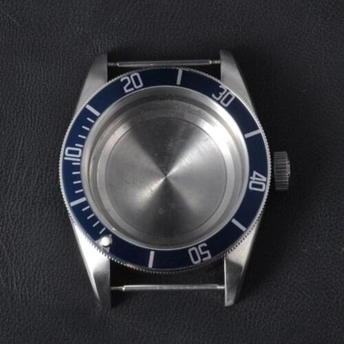 Watch Parts , 41mm blue/red/black Bezel Watches Case ,stainless steel Cases Sapphire glass Fit ETA 2836/2824 Automatic Movement