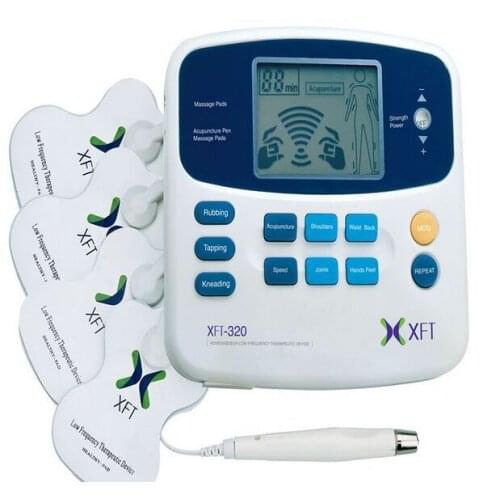 Electrical Muscle Stimulator Dual TENS Digital Body Massager Accupuncture Pen Low Frequency Back/SHoulder Massage Therapy