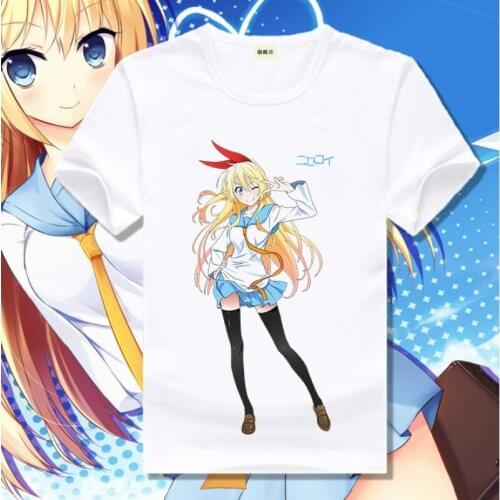 Nisekoi Cosplay T Shirt Tsugumi Seishiro Tachibana Marika T-Shirt Summer Graphic Tees Crew Neck Harajuku Casual Top Costume