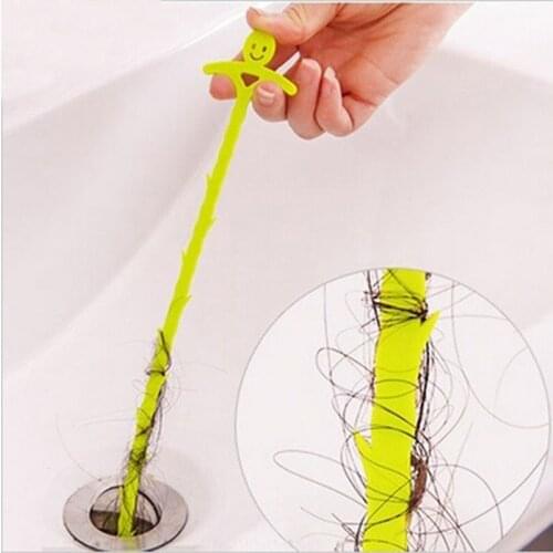 51cm Sink Pipe Drain Cleaner Pipeline Hair Cleaning Kitchen Bathroom Removal Shower Toilet Sewer Clog Plastic Hook Dredging Tool