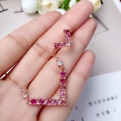 Real Natural Tourmaline jewelry set Natural Real Tourmaline 925 sterling silver 1pc pendant,1pc ring