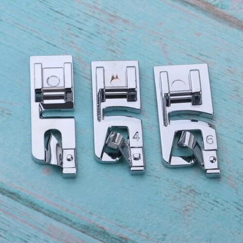 3pcs 3mm 4mm 6mm Narrow Rolled Hem Domestic Sewing Machine Presser Foot Feet