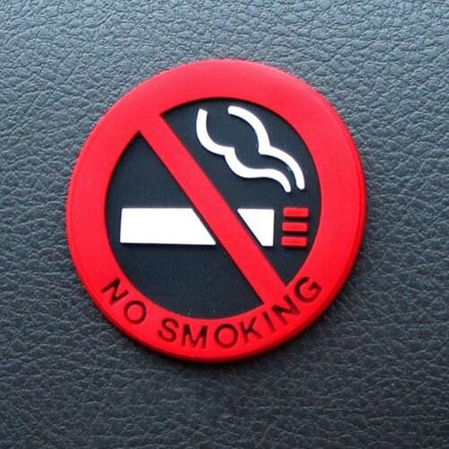 Silica No-Smoking Prohibited Ban Smoking Warning Stickers Logo No Smoking Car Inside Stickers