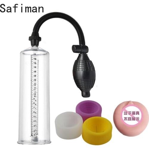 Penis Pump Vacuum Penis Enlargement Extender Hands Operator Male Peins enlarger Enhancer Sleeve Device Adult Sex Product for Men