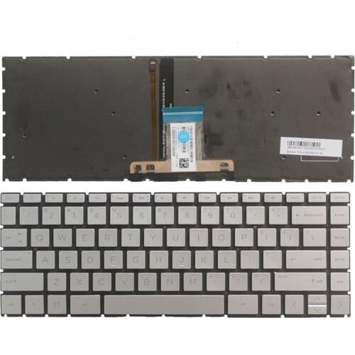 New US Laptop keyboard For HP Pavilion 14-CE 14-ce0064st 14-ce0068st 14-ce0008ca with backlit silver keyboard