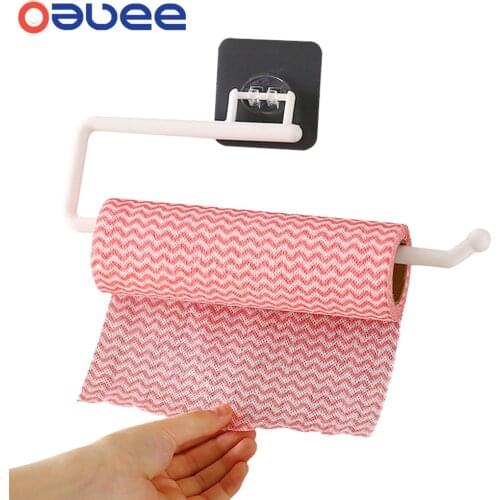 Oauee Kitchen Paper Roll Holder Towel Hanger Rack Bar Cabinet Rag Hanging Holder Shelf Toilet Paper Holders