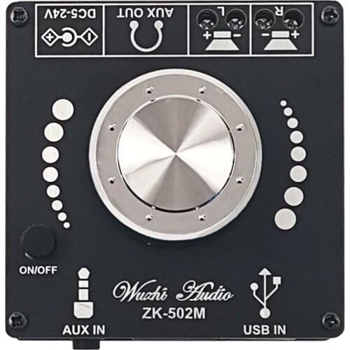 Mini Bluetooth-Compatible 5.0 Power Audio Amplifier Board 50WX2 Stereo Digital Amplifier Board Power Circuit Module