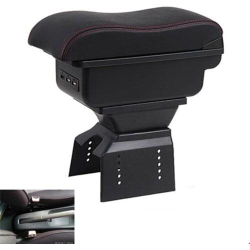For Mazda Demio armrest box central Store content Storage box with cup holder ashtray USB interface