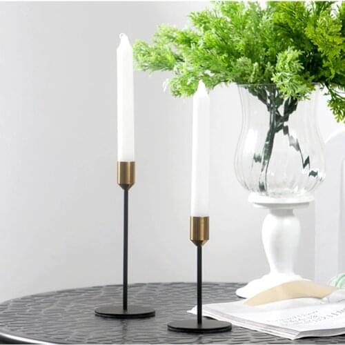IMUWEN Nordic Style Candle Stand Metal Candle Holders Fashion Wedding Bar Party Exquisite Candlestick For Table Home Decoration