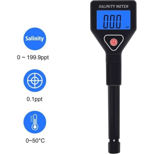 Portable Salinity Meter Salinometer Halometer Salt Gauge Salty Brine SeawaterFood Salinity Tester Salt Concentration Meter