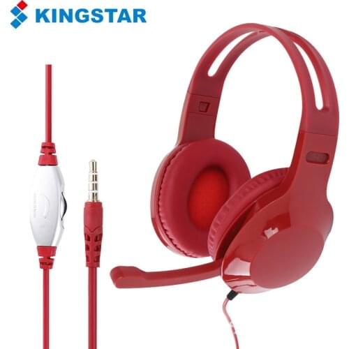 KINGSTAR FX-01 Gaming Headsets 3.5mm Plugs Wired Headphones with Mirophone Subwoofer Wheat for Gamer Computer Notebook Phone