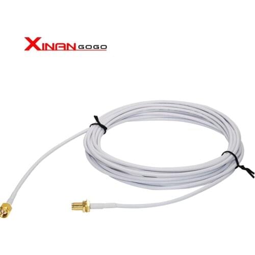 Xinangogo SMA Male to SMA Female Connector RG174 White Color 15CM-1M RF Coaxail Cable