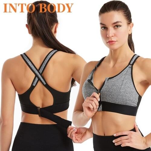 Sports Bra Crop Top Fitness Womens Sportswear Womens Sports Bra Front Zipper Womens Underwear Running Push Up Underwear