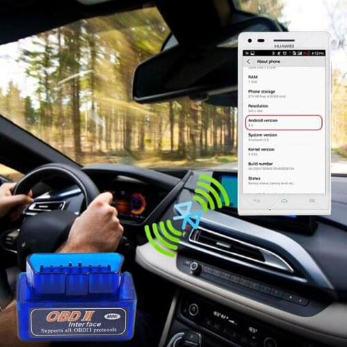 Super Mini ELM327 Bluetooth V2.1 OBD2 Wireless Car Diagnostic Scanner Universal OBD II Scan Tool Work On Android hh obd2 elm327