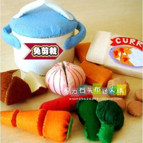 Fruit and vegetable family toys Felt kit Non-woven cloth Craft DIY Sewing set Felt Handwork Material DIY needlework supplies