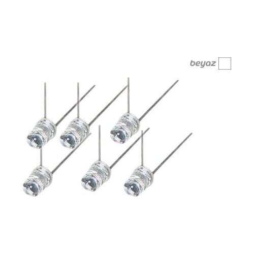 LED WHITE 5MM MERCEKLİ