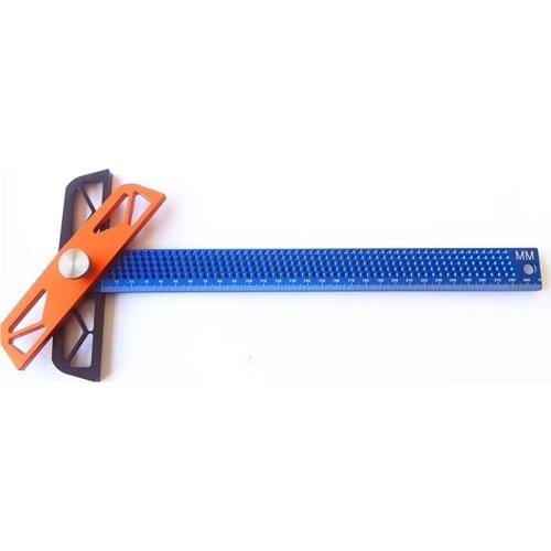 Woodworking Scribe Angle Ruler Multifunctional Line Scribing Tool T Type T300/T400 Aluminum Alloy Linear Measurement