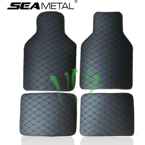 Universal Car Floor Mats Leather Interior Car Carpet Pad Mat Non-slip Car Rugs Cushion Anti Scratch Protection Auto Accessories