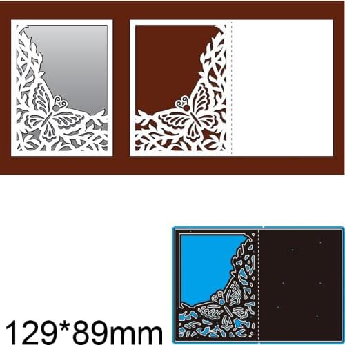 Cutting Dies Hollow Lace Butterfly Card Stencil Craft for Scrapbook Stamps Dies Embossing Paper Gift Card 129*89mm