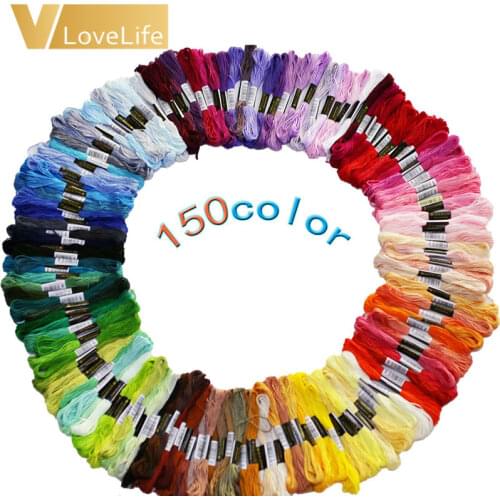 100/150 Anchor Similar DMC Cross Stitch Cotton Embroidery Thread Floss Sewing Skeins Craft Sewing Accessory Tools