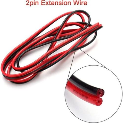 2 Pin Led Connector 1m/2m/3m/4m/5m/10m/20m/30m Extend Wire for 5050 3528 Red Black Cable Cord Connector Cable Electrical