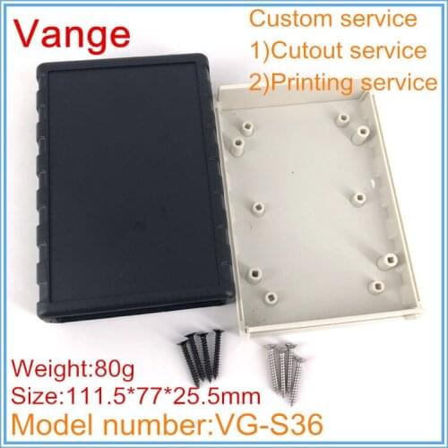 2pcs/lot molding made plastic case IP54 ABS plastic DIY boxes enclosures for electronic project box 111.5*77*25.5mm