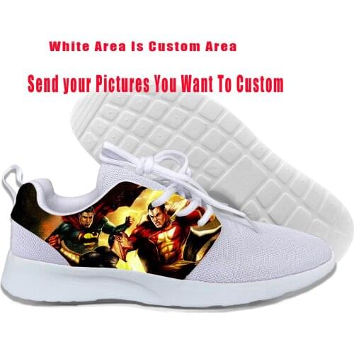 2019 Shazam! 3D Printed Sports Shoes Women/Men Summer Shoes Hot Sale Casual Lightweight-Breathable Custom DIY High-Top Sneakers
