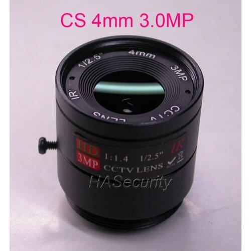 4mm CS mount 3.0MP 1/2.5" F1.4 LENs for CCTV camera