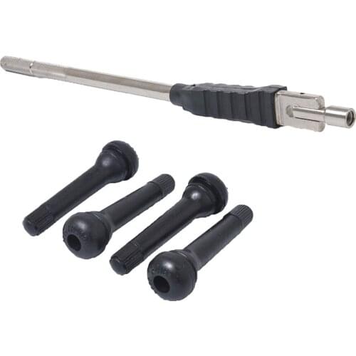 Auto Valve Stem Puller/Installer with Rubber Boot + 4x TR418 Valve Stems