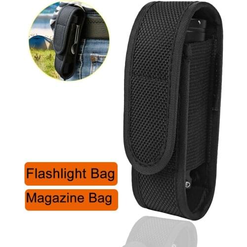 Tactical Flashlight Pouch Molle LED Torch Cover Holster Military Nylon Flashlight Case Bag for Camping Outdoor Hunting Tools