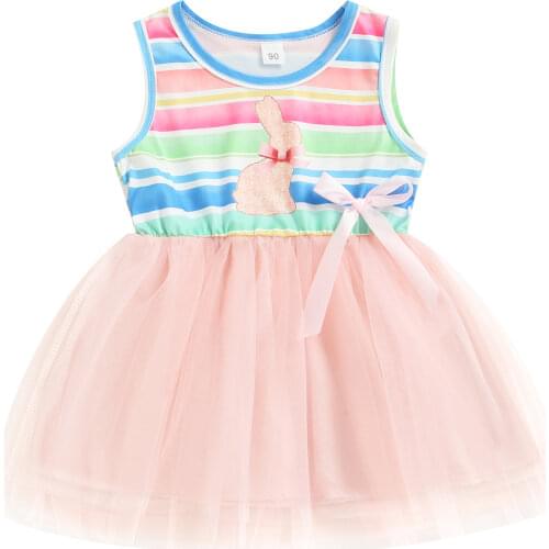 Little Baby Girls Sleeveless Dress Tie Dye Pattern Round Neck Patchwork Volie Dress Toddler Multi-Layer Party TuTu Dresses