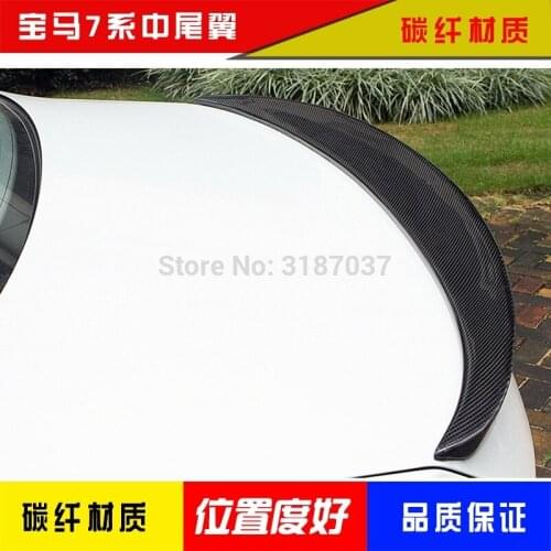 For BMW F01 F02 F03 F04 2010-2014 Carbon Fiber Rear Roof Spoiler Wing Trunk Lip Boot Cover Car Styling