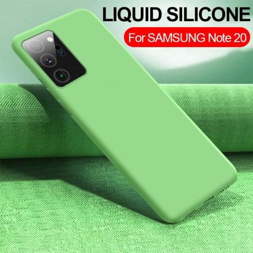 For Samsung Note 20 ultra Case Liquid Rubber Silicone Armor Case For Samsung Galaxy Note20 Ultra Note20Ultra Phone Cover Coque
