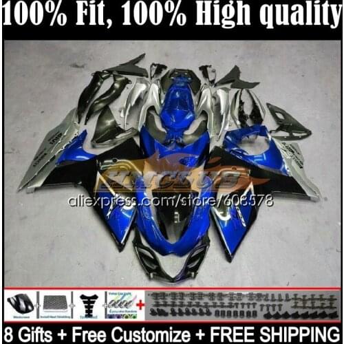 Injection For SUZUKI GSXR1000 K9 GSXR-1000 09 10 11 12 13 14CL.140 GSXR 1000 2011 2012 2013 2014 2015 2016 Fairings Blue silvery
