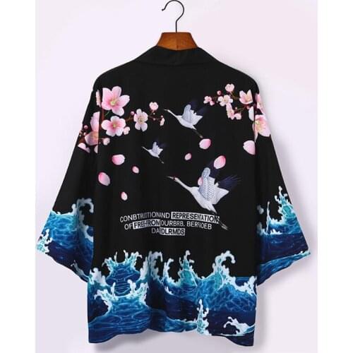 Yukata haori men Japanese kimono cardigan men samurai costume clothing kimono jacket mens kimono yukata haori shirts