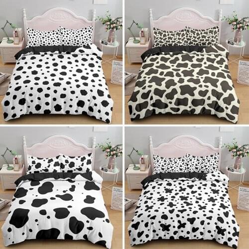 Cow Skin Spot Duvet Cover Set Single Double Queen King Size Bedding Sets Abstract Quilt Covers With Pillowcase Home Textile
