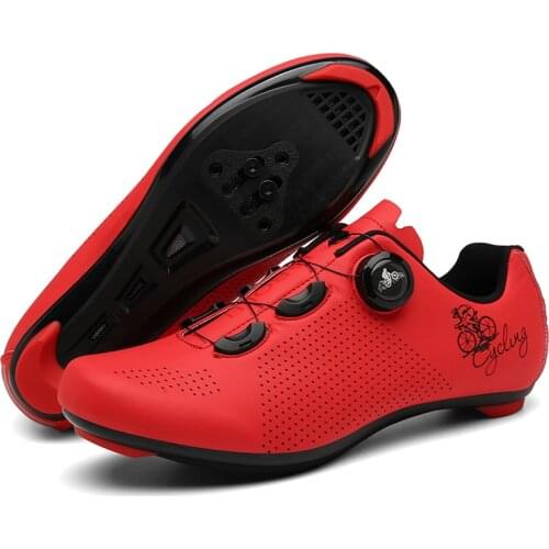 Road bike Cycling Cleat shoes Speed sneaker men bicycle pedal Sport mountain bike male woman MTB flat biking spd Self-Locking