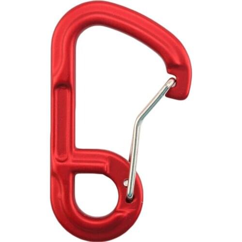 Outdoor Safety Climbing Carabiner Aluminum alloy Spring Lock Hole D-Shape Clip Key Chain Mountaineering Buckles