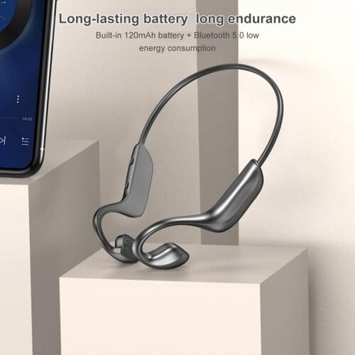 Bone Conduction Headphones Bluetooth Wireless Waterproof Comfortable Wear Open Ear Hook Light Weight Not In-ear Sports Earphones