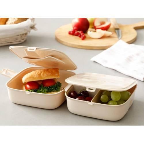 Rita Plastic 4 Compartments Lunch Box 13,0x13,0x9,5 Cm Beige can store your Food fresh and safely comfortable use