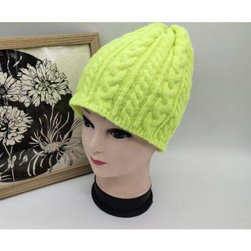 New Arrive Women Winter Skullies Hats For Lady Girls Striped Beanie Knitted Cap Outdoor Warm Travel Adult Cable knit hat