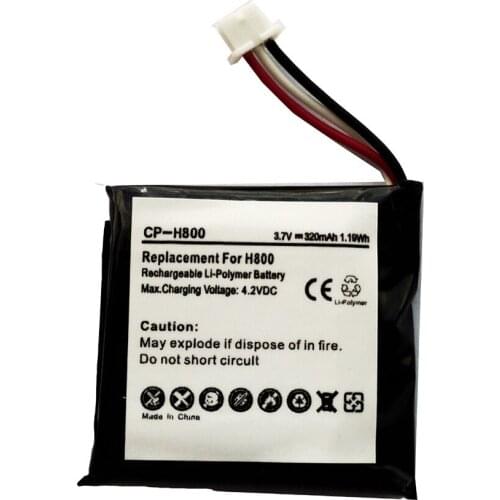 3.7V 320mAh Battery Replacement for LOGITECH H800 LOGITECHH800 Earphone Headphone Li-Polymer Polymer Rechargeable AHB472625PST